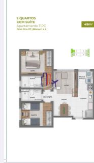 Lançamento Mirante Estoril Apartamento  com 02 quartos 01 suítes no bairro Estoril em Belo Horizonte