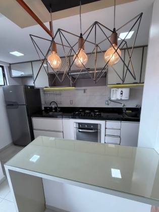 (P) LOCAÇÃO - STUDIO DESING, 45m² MOBILIADO COM VARANDA INTEGRADA.