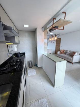 (P) LOCAÇÃO - STUDIO DESING, 45m² MOBILIADO COM VARANDA INTEGRADA.
