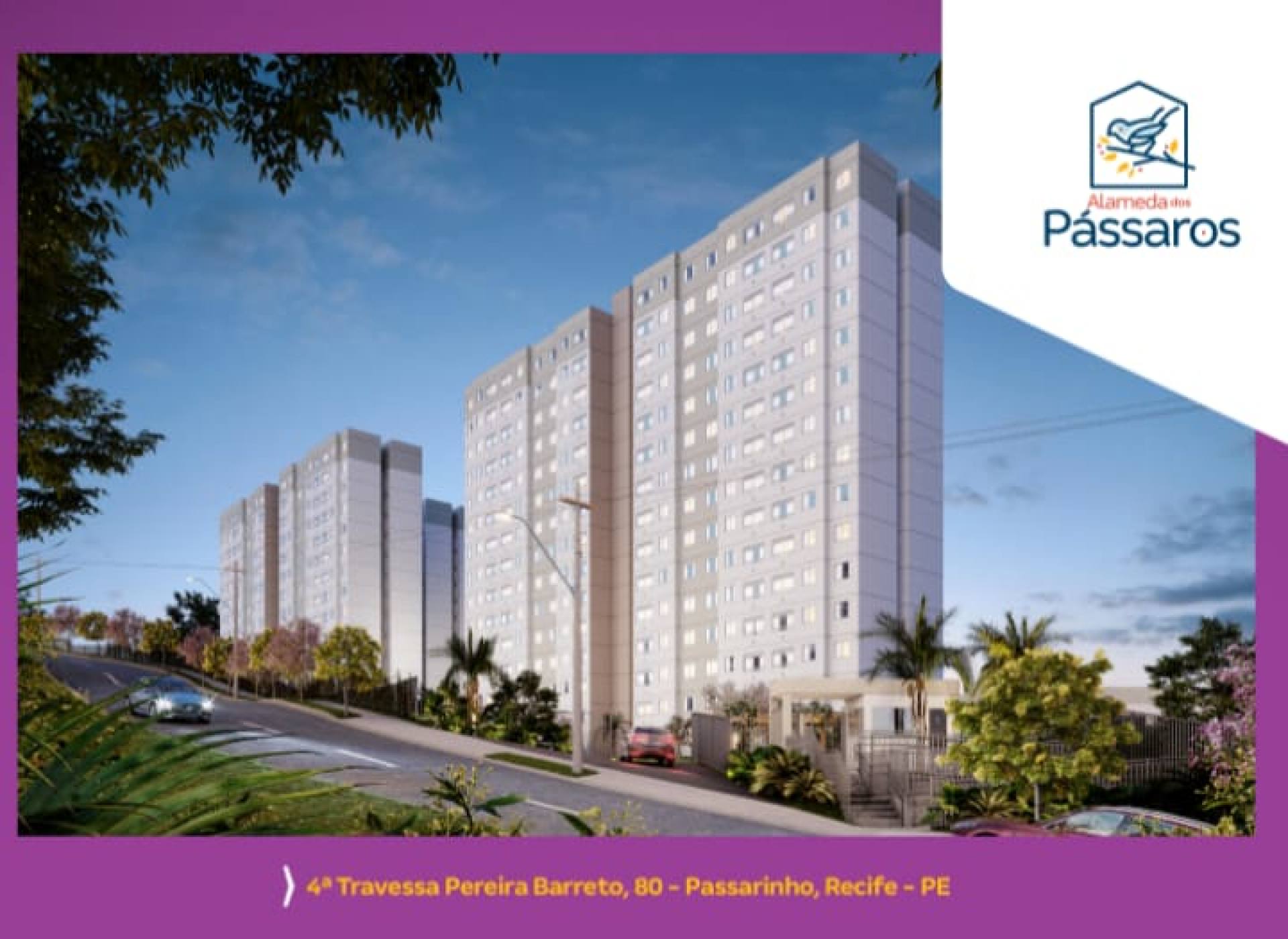 Alameda dos Pássaros 2 quartos no Bairro de Passarinho Recife