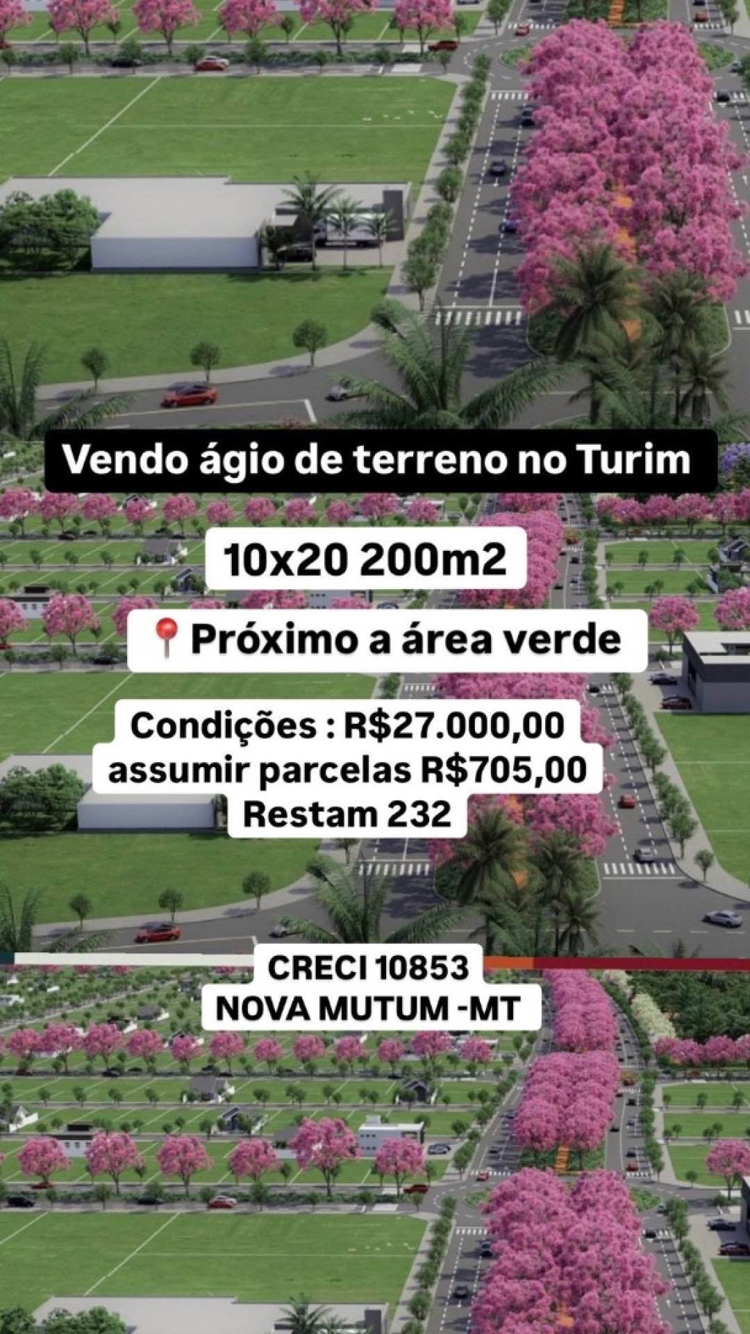ÁGIO DE TERRENO DISPONÍVEL NO BAIRRO TURIM