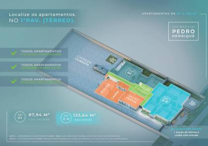 Residencial Pedro Henrique - Apartamentos de 87m² a 155m²