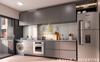 LE CHALET - Apartamento de 2 dormitórios oferece uma suíte