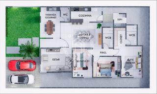Casa de Condomínio Para Vender com 3 quartos 1 suítes no bairro Pedras em Marechal Deodoro