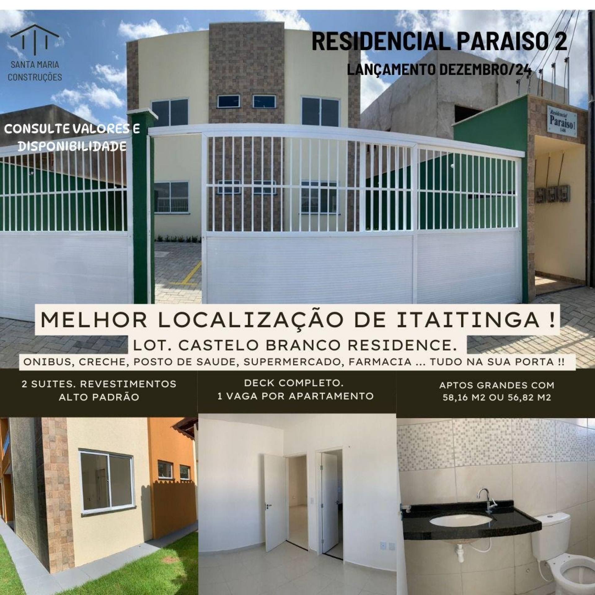 APARTAMENTOS NO BARROCÃO ITAITINGA
