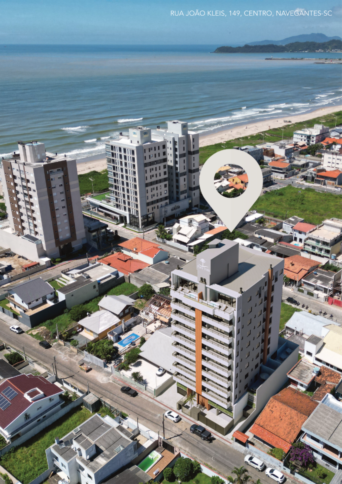 Apartamento 1 suíte + 1 dormitório a 150 metros do Mar