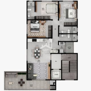Apartamento Alto Padrão Mobiliado com Vista para o Mar em Balneário Piçarras!