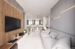 Belo apartamento com 2 quartos.