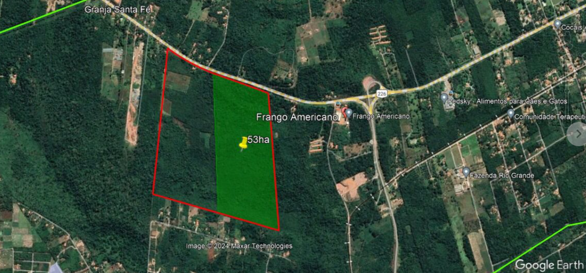 Gleba à Venda com 53 Hectares – Localização Estratégica na BR-226