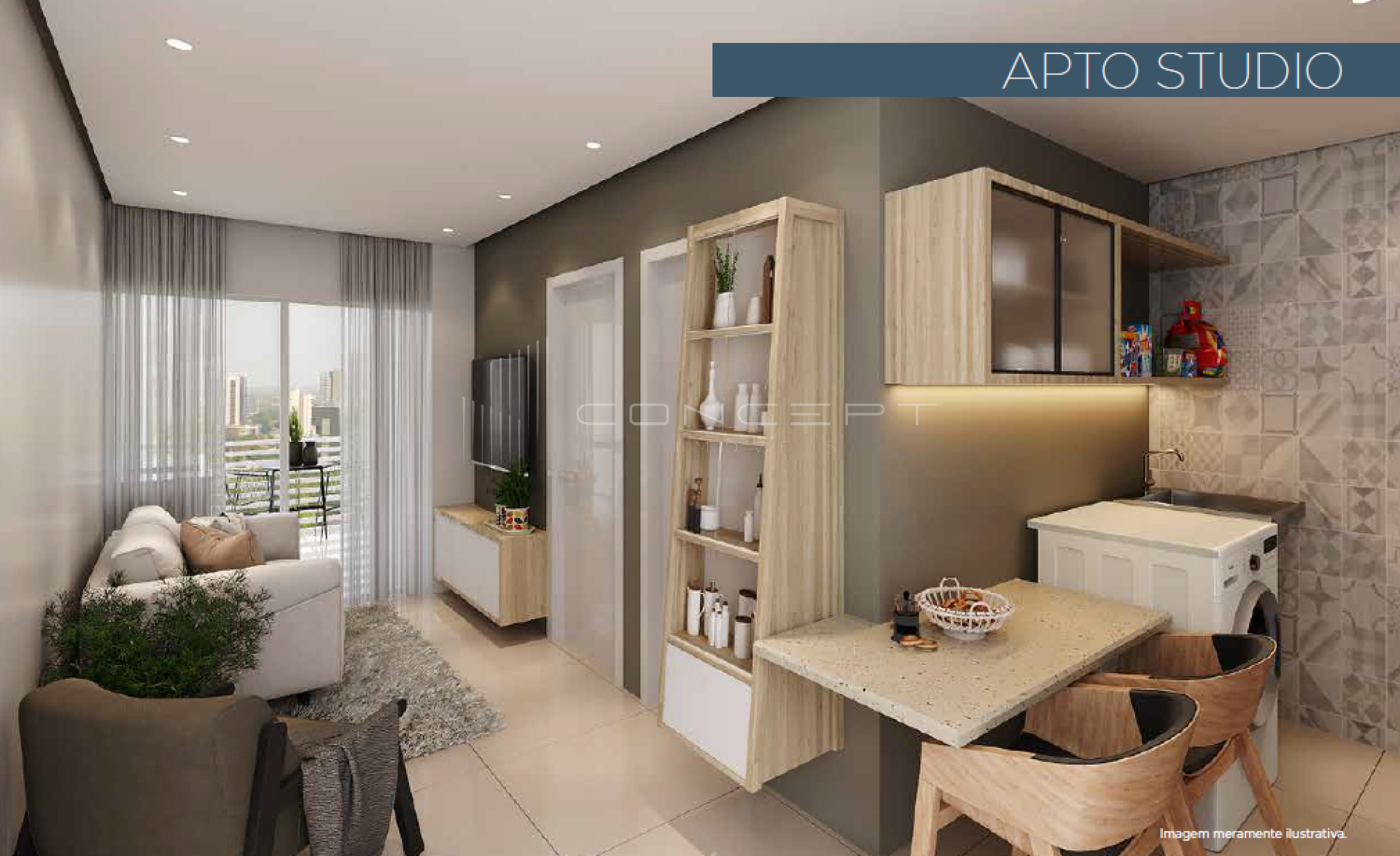 Studio de 41m² à venda no Jônathas Nunes Residence no bairro de Fátima