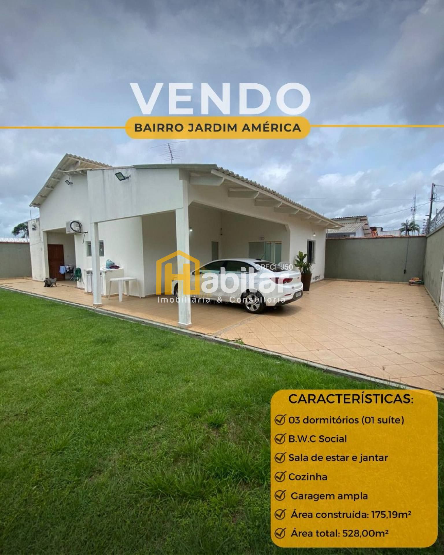 Vendo Casa no Bairro Jardim América Com Energia Solar