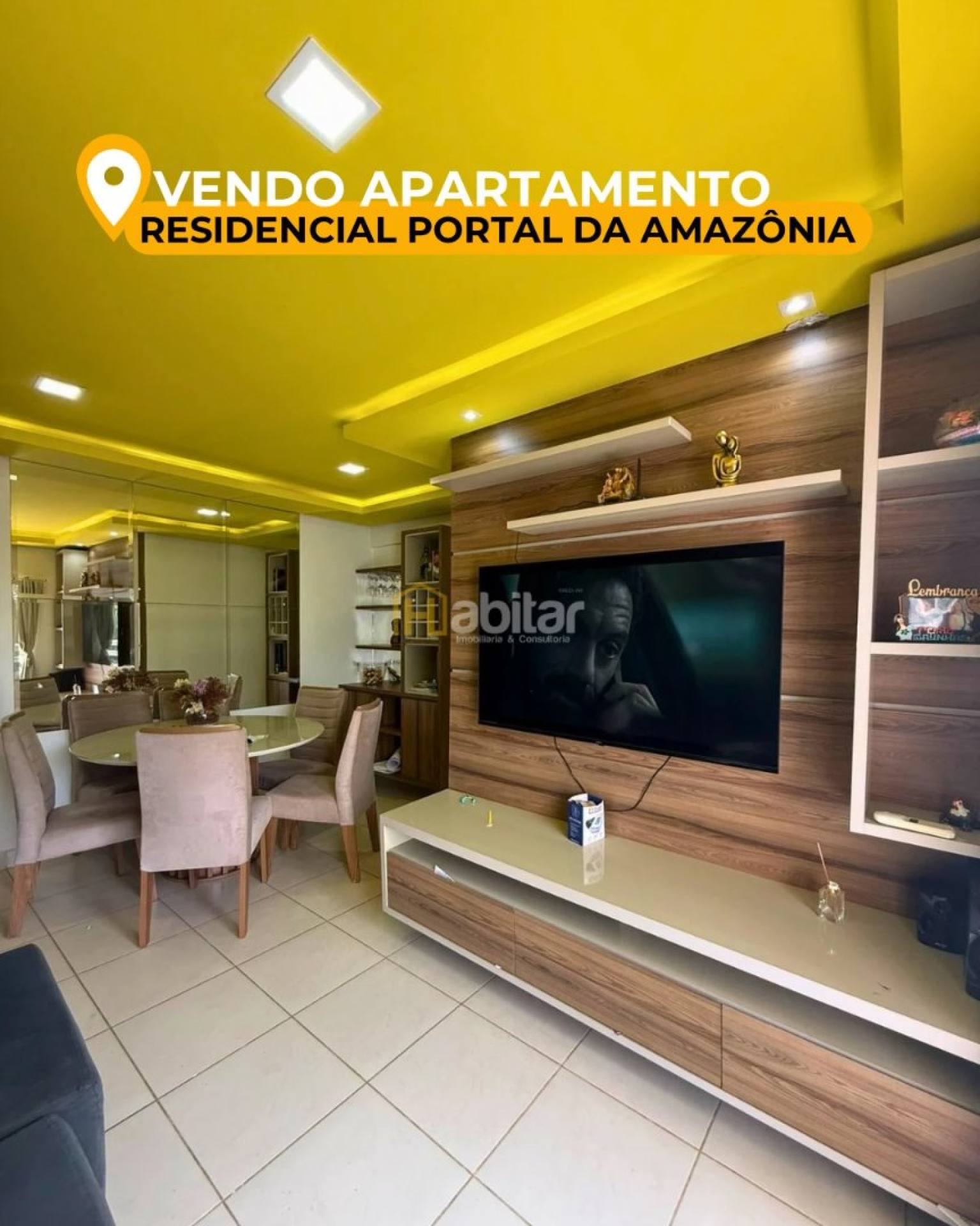 Apartamento Semi-Mobiliado Para Vender com 2 quartos sendo 1 suítes no Condominio Portal da Amazônia em Rio Branco