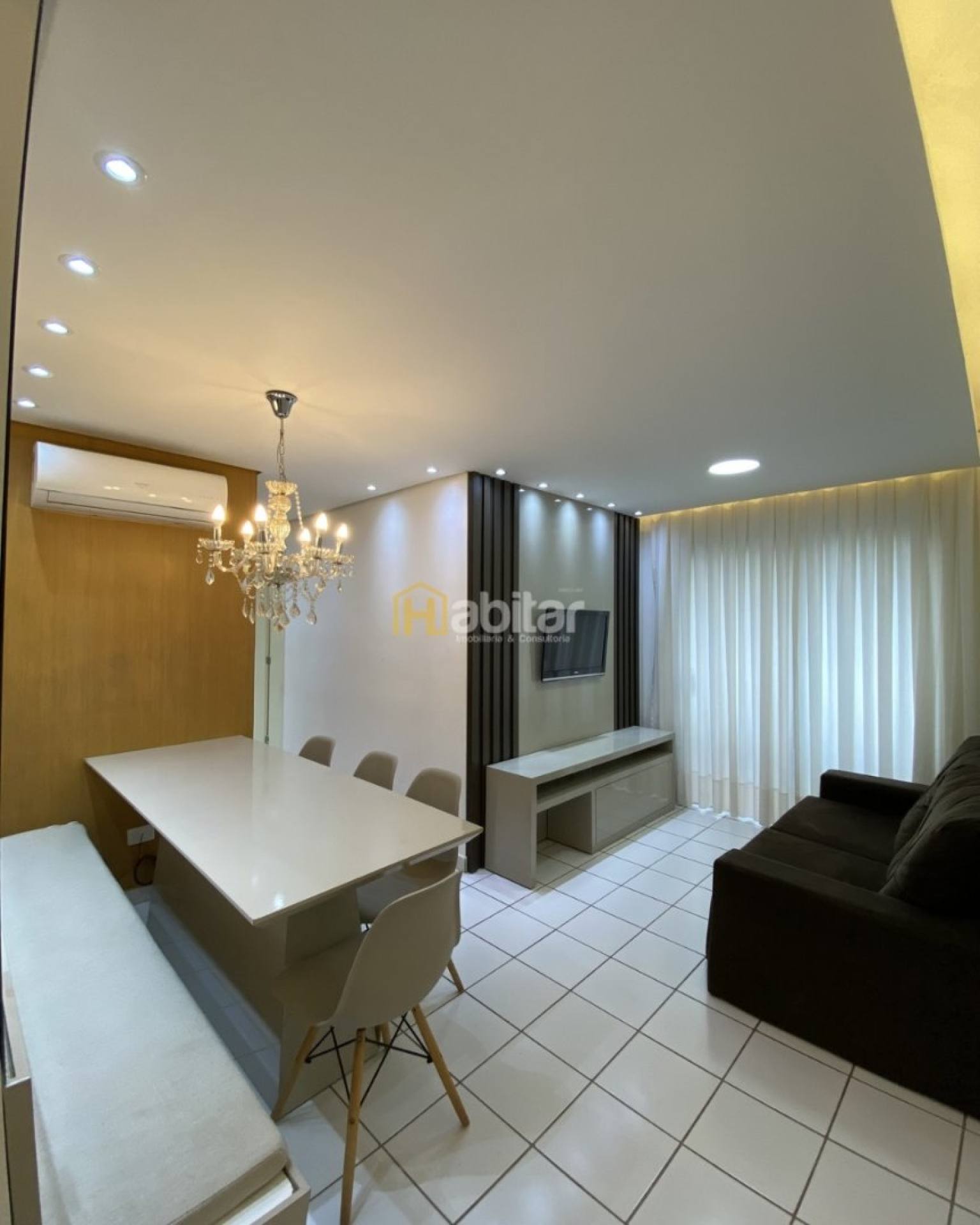Apartamento Mobiliado e Climatizado Para Alugar com 2 Quartos no Residencial Via Parque