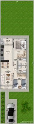 Casa Com Entrada Parcelada Para Vender Na Planta com 2 quartos sendo 1 suítes no bairro Loteamento Bonsucesso em Rio Branco