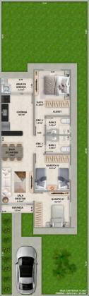 Casa Com Entrada Parcelada Para Vender Na Planta com 3 quartos sendo 1 suítes no bairro Loteamento Bonsucesso em Rio Branco
