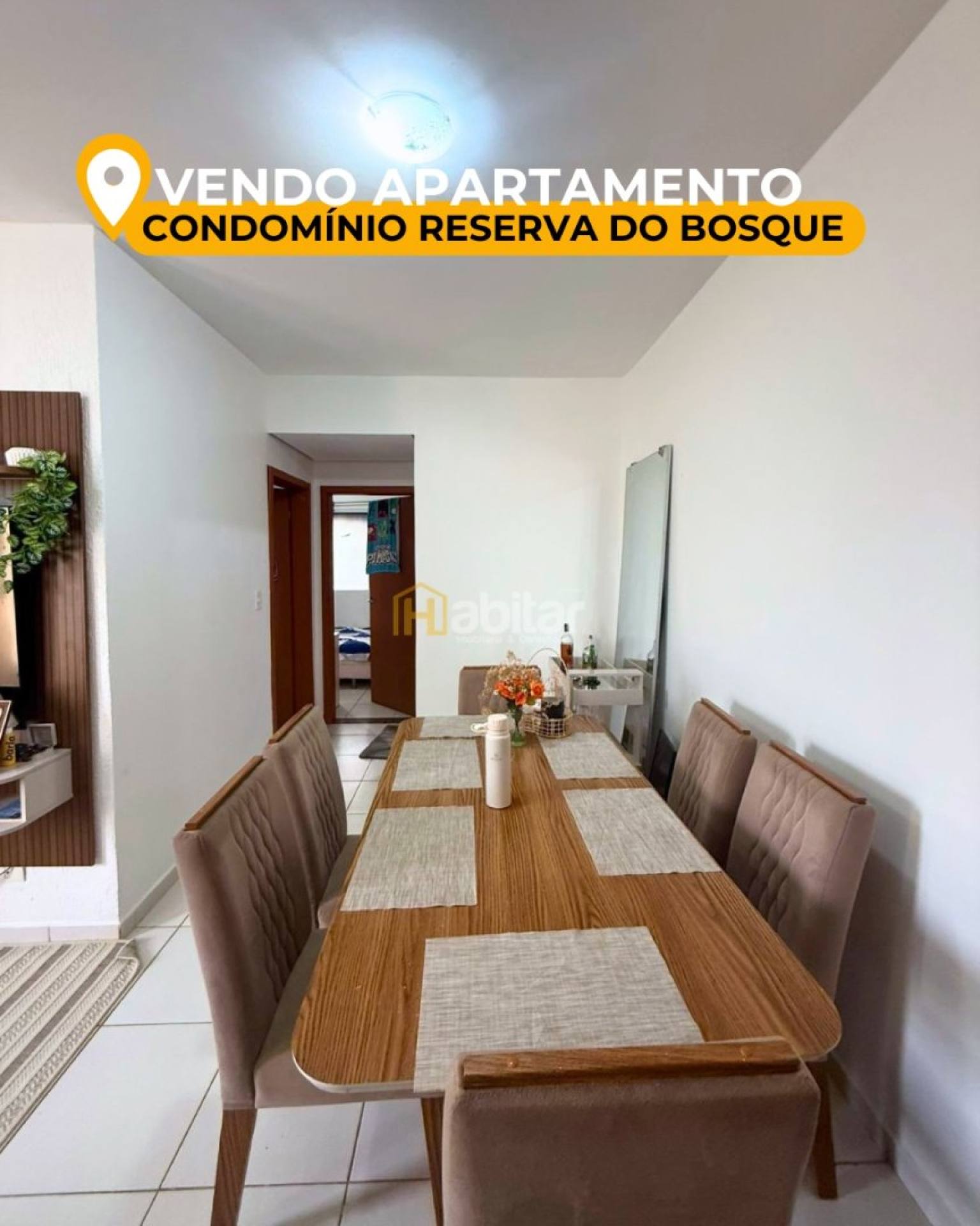 Apartamento Para Vender com 2 quartos no Reserva do Bosque Condomínio Clube