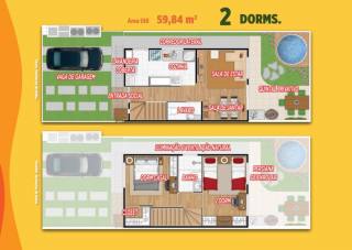 Casa de Condomínio Para Vender com 2 quartos no bairro Los Álamos  em Cotia