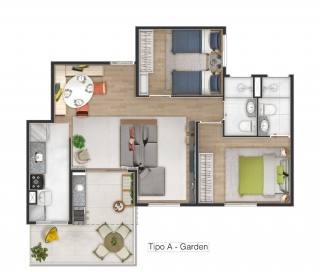 Raizes Apartamento em Cotia de 3 dorms com sacada