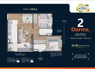 Monte Alegre Apartamento de 2 dormitórios com suíte