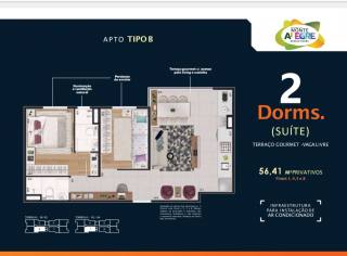 Monte Alegre Apartamento de 2 dormitórios com suíte