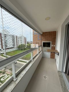 Lindo apartamento de 2 quartos com sacada gourmet e vista para o mar no Estreito