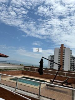 Lindo apartamento de 2 quartos com sacada gourmet e vista para o mar no Estreito