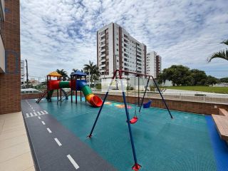 Lindo apartamento de 2 quartos com sacada gourmet e vista para o mar no Estreito