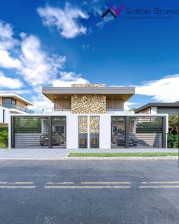 Sobrados de alto padrão contemporâneo.