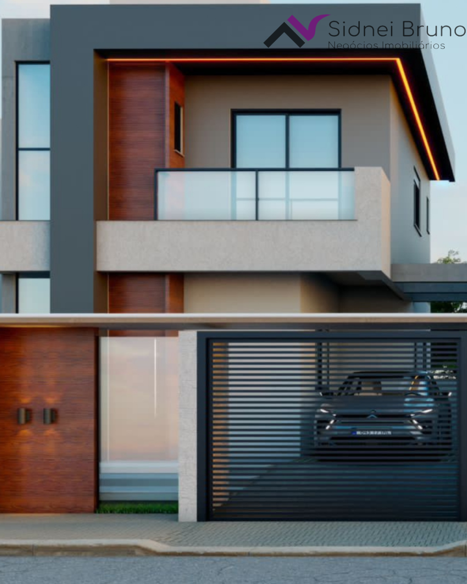 Um sobrado que impõe presença.