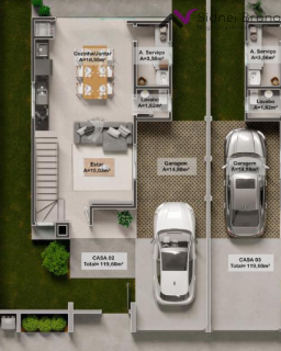 Um sobrado que impõe presença.