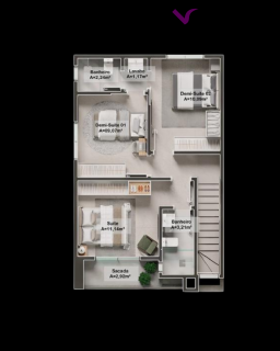 Um sobrado que impõe presença.