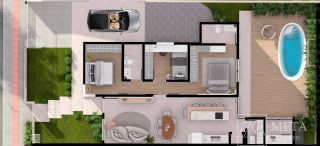 Casa de Alto padrão com 2 dormitórios na Bela Vista - Palhoça