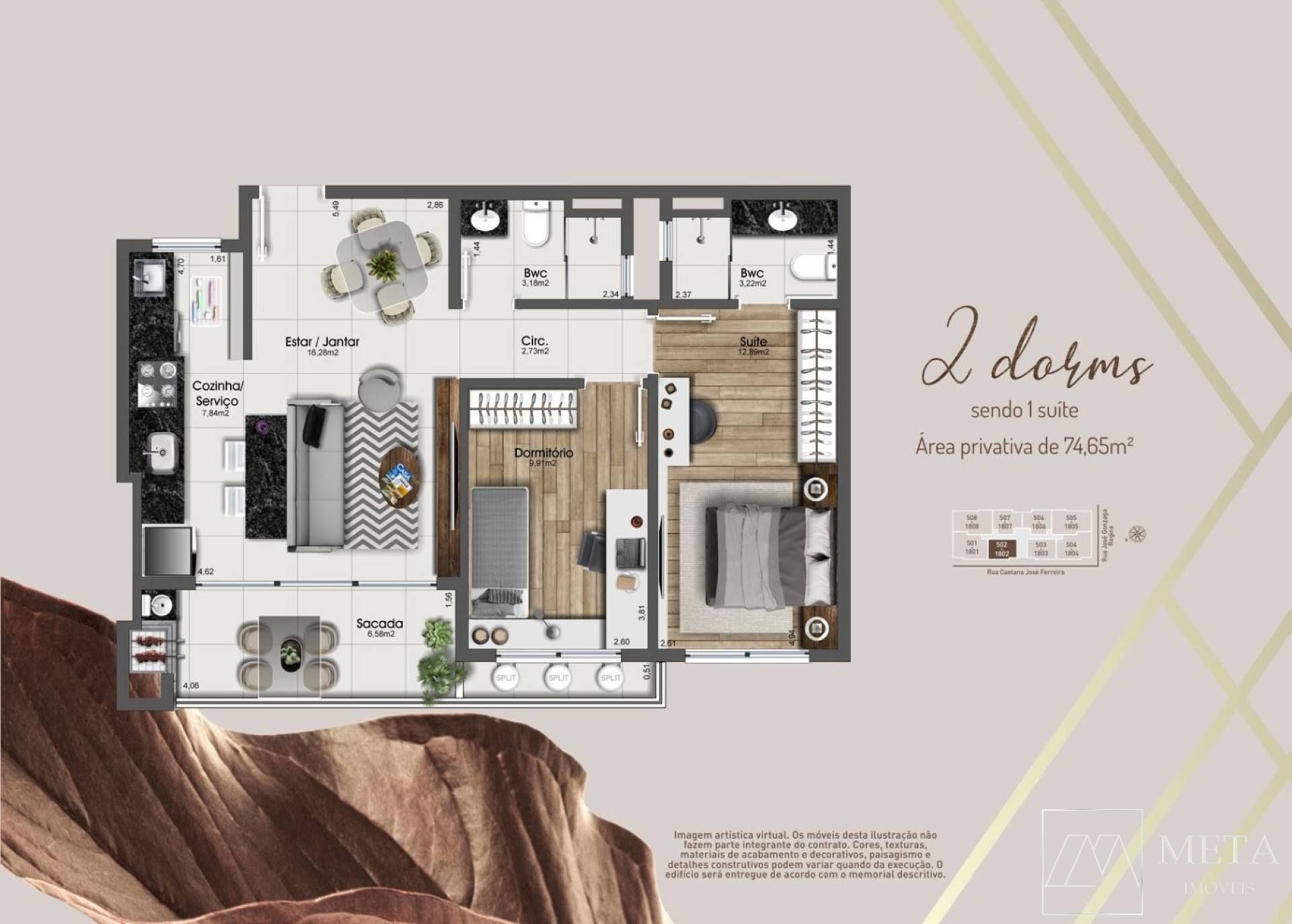 Lançamento de 2 Dormitórios (1 Suíte) no Kobrasol – Lyon Residence – São José/SC