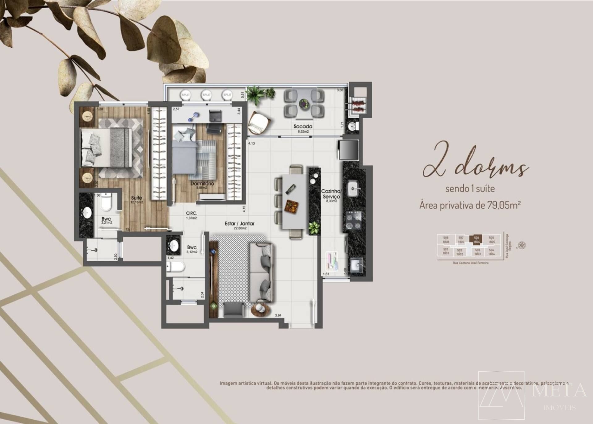Lançamento de 2 Dormitórios (1 Suíte) no Kobrasol – Lyon Residence – São José/SC