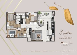 Lançamento de 3 Suíte no Kobrasol – Lyon Residence – São José/SC