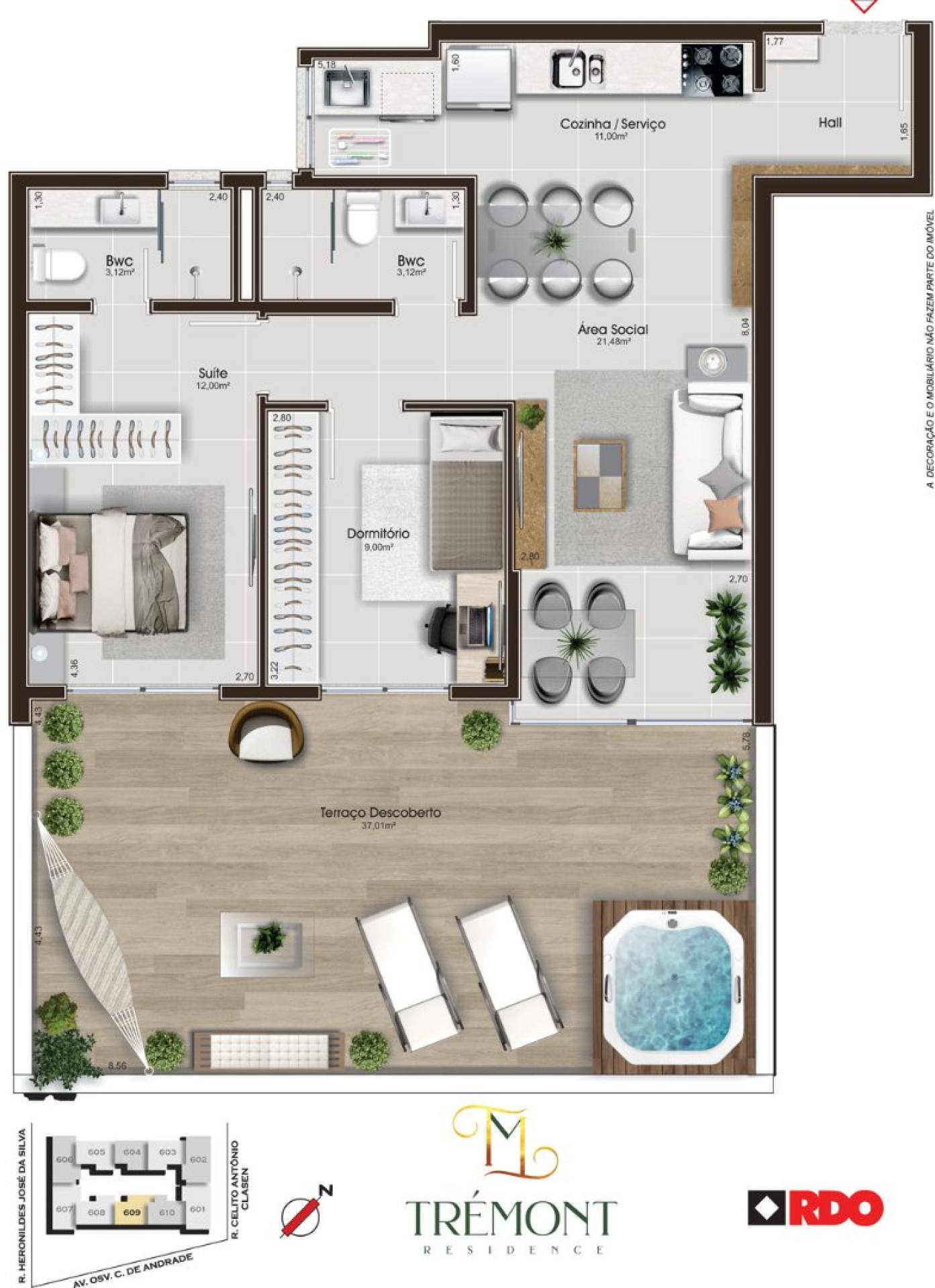 Lançamento de 2 Dormitórios Garden na Floresta – Trémont Residence – São José/SC