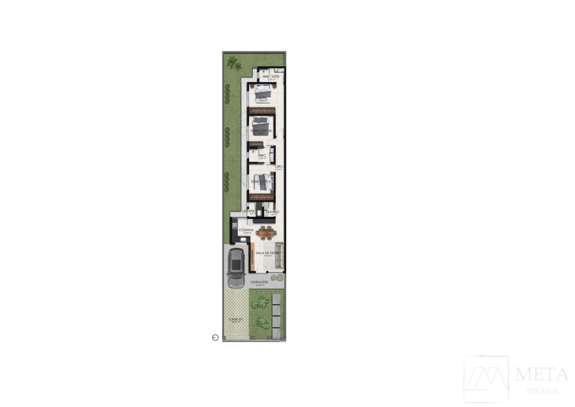Casa de 3 dormitórios (1 suíte) no Alto Aririu - Palhoça/SC