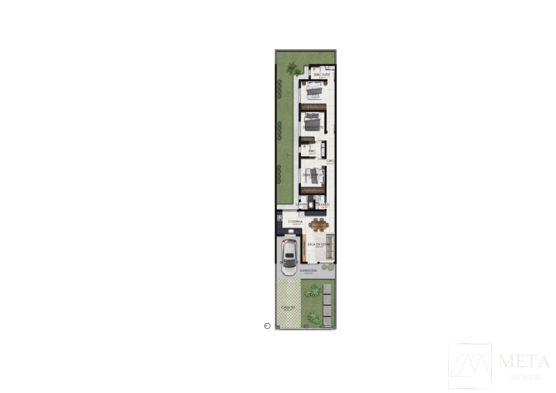 Casa de 3 dormitórios (1 suíte) em Alto Aririu  - Palhoça/SC