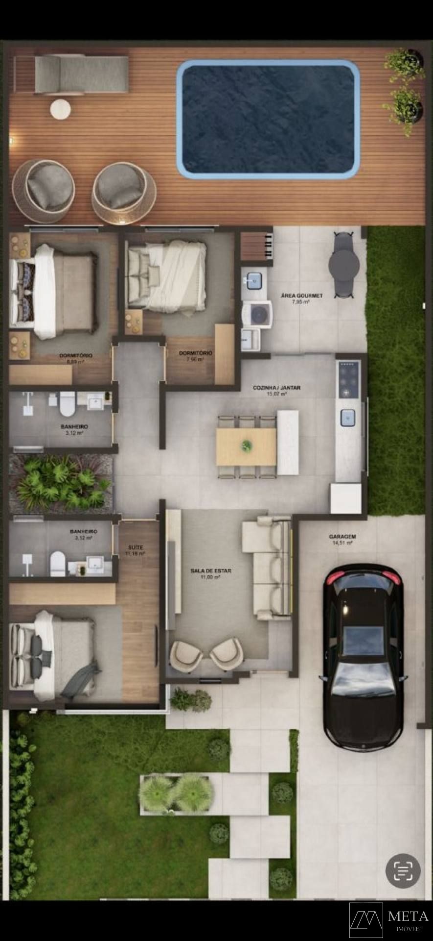 Casa com 3 dormitórios (1 suíte) no Bela Vista! -Palhoça/SC