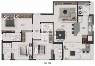 APARTAMENTO FINAMENTE MOBILIADO EM MEIA PRAIA