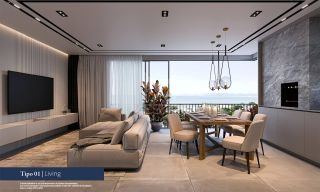 APARTAMENTO NOVO DE 03 SUÍTES, 02 VAGAS À 50M DA ORLA DE BALNEÁRIO PEREQUÊ SC. REF.: 193920