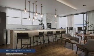 APARTAMENTO NOVO DE 03 SUÍTES, 02 VAGAS À 50M DA ORLA DE BALNEÁRIO PEREQUÊ SC. REF.: 193920