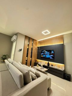 APARTAMENTO COM 02 SUÍTES TOTALMENTE MOBILIADO PARA À VENDA EM BAL. PEREQUÊ