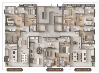 APARTAMENTO COM 02 SUÍTES EM PORTO BELO