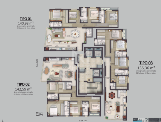 APARTAMENTO COM 4 QUARTOS ANDAR ALTO PARA VENDA EM ITAPEMA CENTRO