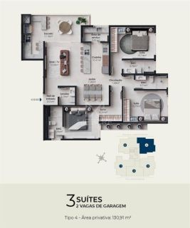 APARTAMENTO NOVO ANDAR ALTO PARA VENDA EM PEREQUÊ