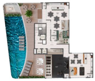 APARTAMENTO NOVO LATERAL PARA O MAR ANDAR ALTO PARA VENDA EM PEREQUÊ