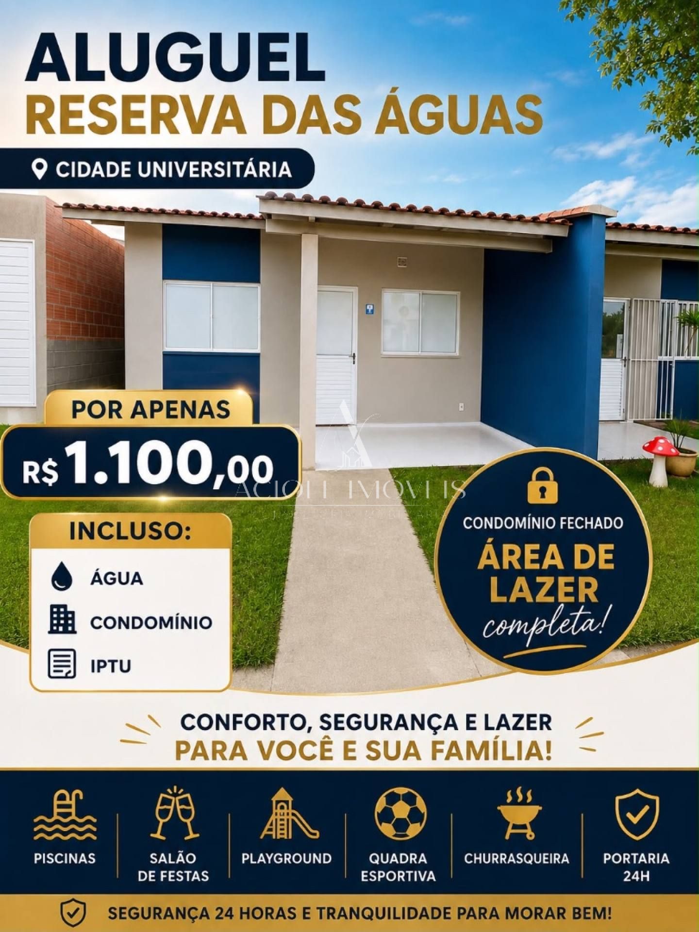 casa em condomínio fechado cidade universitária