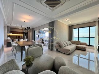 FRENTE MAR A VENDA PEREQUE!! Apartamento a venda, 4 suítes mobiliado, 3 vagas de garagem