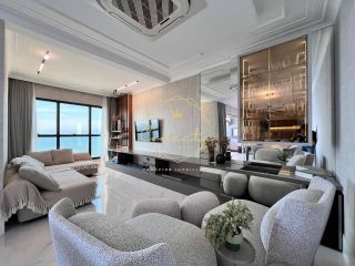 FRENTE MAR A VENDA PEREQUE!! Apartamento a venda, 4 suítes mobiliado, 3 vagas de garagem